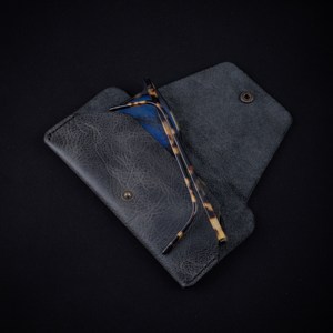 Handmade Leather Glasses Pouch Genuine Cowhide Spectacles <b>Case</b> Luxury Slim Vintage <b>Sunglasses</b> Cover Bag Men LGC-0129 - Product Image 1
