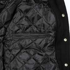 Varsity <b>Jacket</b> Varsity Customized Vintage Letterman <b>Men's</b> <b>Jacket</b> Made in Wool With Cowhide Black <b>Leather</b> Sleeves - Product Image 5