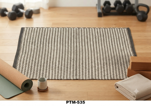 Alfombra Tradicional Rectangular de Fibra Natural Hecha a Mano, Lavable, Tejido Plano, Base Antideslizante PTM-535, para Sala de Estar, para Rezar - Product Image 2
