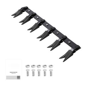 Barra dentata per benna a 6 denti per impieghi gravosi per caricatore a trazione e minipala, capacità di carico 4560 libbre, nuova condizione, bullone in acciaio - Product Image 1