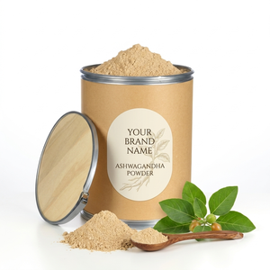Poudre de racine d'ashwagandha de qualité alimentaire supérieure |   Poudre fine de Withania Somnifera 100% pure |   Vente en gros OEM et Marque Privée - Product Image 1