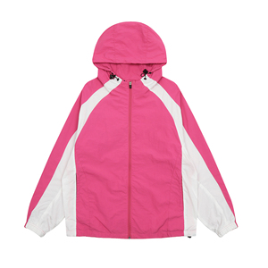 Stree twear Manufacturer Custom <b>Men</b> Casual Color block Reflective Nylon waterproof Utility Windbreaker <b>Jacket</b> - Product Image 6