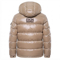 Nouvelle arrivée 2027, veste matelassée de luxe brillante pour homme, imperméable, à capuche, en duvet, veste d'hiver chaude, rembourrée, OEM ODM Factory