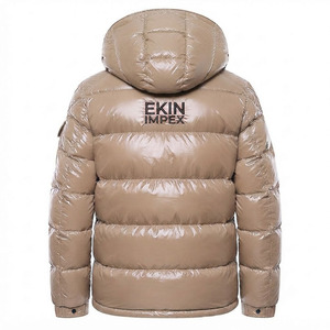 Nouvelle arrivée 2027, veste matelassée de luxe brillante pour homme, imperméable, à capuche, en duvet, veste d'hiver chaude, rembourrée, OEM ODM Factory - Product Image 2