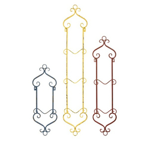 New Decorative Iron Plate Rack Wall Mounted Double Tier Metal Retro Plate <b>Storage</b> Holder for Kitchen Tableware Display - Product Image 5