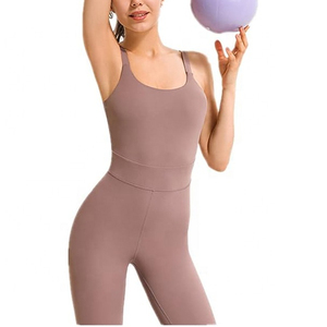 Traje Deportivo Casual de Una Pieza para Mujer, Cintura Alta, Verano, Gimnasio, Fitness, Secado Rápido, Transpirable, Ropa Deportiva, Mono de Yoga - Product Image 3