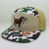 Gorra de Caza de 7 Paneles con Bordado Personalizado, Camuflaje Duck Camo, Malla Transpirable, Cierre a Presión, Gorra de Alto Rendimiento para Caza y Actividades al Aire Libre