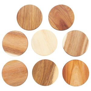 Sous-verres ronds en bois résistants à la chaleur pour la protection des tables à la maison, à l'hôtel et au café - Product Image 6