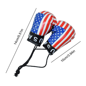 Customizable Leather Mini Boxing Gloves Adjustable Wrist Strap for <b>Car</b> <b>Mirror</b> Hanging Promotional Use-Breathable Quick Dry All - Product Image 4