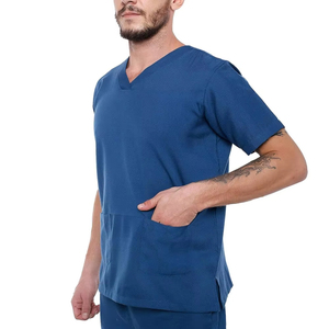 New Style Medical <b>Scrubs</b> <b>Sets</b> for Men Nurse and Housekeeping Uniforms Polyester Cotton Hospital Uniforms - Product Image 4