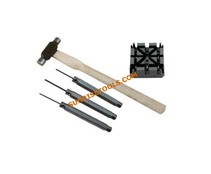 ชุดเครื่องมือถอดหมุดสายนาฬิกา SUNTOOLS/STIPL 791B พร้อมค้อนเหล็กและอุปกรณ์เก็บเหล็กสำหรับทำเครื่องประดับ - Product Image 2