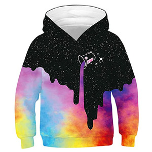 เสื้อฮู้ดแบบสวมหัว ผ้าถักลำลอง สไตล์ฤดูใบไม้ร่วง ทรงปกติ พิมพ์ลายแบบซับลิเมชั่น ลายสาดสีสันสดใส - Product Image 2
