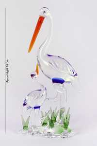 Figurine de chameau en verre soufflé à la main, artisanat en verre de Murano avec base verte, hauteur 13 cm - Product Image 3