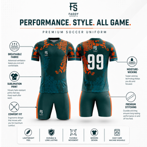 Ensemble d'uniformes de football personnalisés entièrement sublimés, respirant, à séchage rapide, maillot de football pour hommes, vêtements d'entraînement d'équipe, kits de football personnalisés - Product Image 5