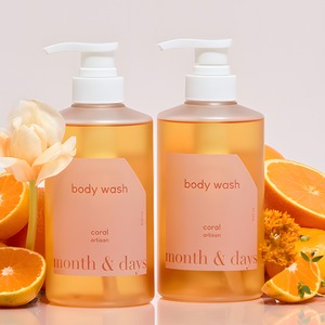 Gel douche parfumé pour le corps Korean K-Beauty Months and Days Coral Artisan 500ml x 2 Fabriqué en Corée - Product Image 4