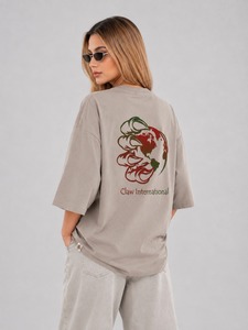 Women's Oversized Short Sleeve T-Shirts Regular Fit Polyester/Cotton <b>Blend</b> Casual Streetwear Summer Breathable Quick Dry Knitted - Product Image 3