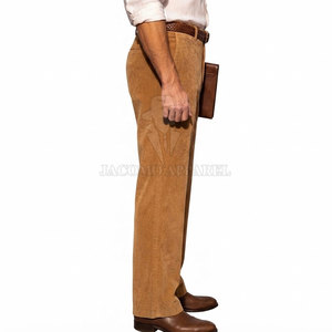 Pantalon en daim pour homme avec coupe ajustée élégante, doublure douce, construction durable, look tendance, idéal pour les sorties quotidiennes - Product Image 5