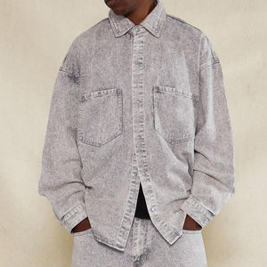 Nouveauté été : ensemble homme en jean, short et t-shirt à manches courtes, col rond, deux pièces imprimées - Product Image 4