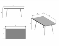 Table à manger moderne de luxe en ciment, haute qualité, durable, fabriquée au Vietnam, facile à emballer, pour appartement, villa, hôtel, canapé d'angle/fauteuil