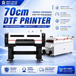 2026 Industrial 70cm DTF Printer with 4 Epson I3200-A1 Heads - 25sqm/h High Speed Transfer Printing Machine for Mass Production
