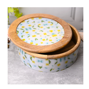 Wooden Chapati Box for Kitchen Wooden Hotpot Roti Box Serving Casserole Set Hotpot for Chapati Roti Decor - Product Image 2