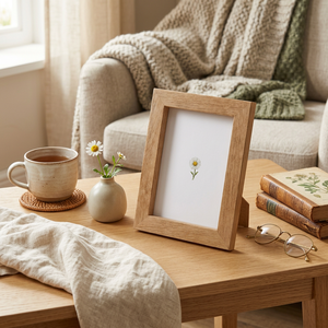 Cadre photo en bois fait main, rectangulaire, à suspendre au mur, décoration moderne pour le salon, la chambre à coucher - Product Image 4