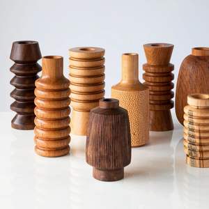 Vase en bambou et en bois, design d'intérieur moderne et luxueux - Product Image 3