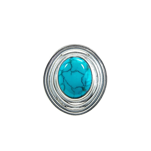 Bohemia Style Designer <b>Turquoise</b> Fashion <b>Ring</b> 3.0 Grams with Bezel Setting Inlay - Product Image 2