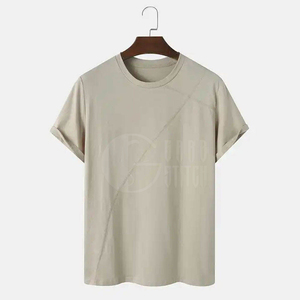 เสื้อยืดแขนสั้นผู้ชายคุณภาพสูง ผลิตจากผ้าฝ้าย 100% สำหรับขายออนไลน์ เสื้อยืดคอกลมชายแบบสั่งทำพิเศษ - Product Image 1