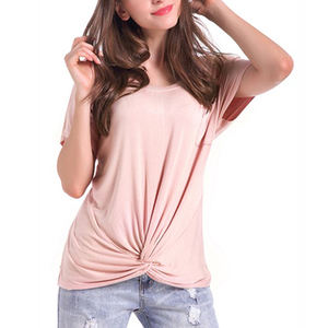 Vestido Camiseta de Algodón Suave de Alta Calidad al por Mayor para Mujer, Vestido Camiseta con Estampado Serigrafiado, Camisetas Largas Lisas para Mujer - Product Image 4