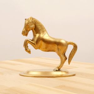 Sculpture de cheval en laiton artisanale pour la décoration de table console et l'aménagement résidentiel haut de gamme - Product Image 4