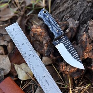 Couteau à lame fixe forgé à la main, manche en bois Pakka noir, couteau de chasse, de bushcraft, de camping, EDC, couteau utilitaire d'extérieur - Product Image 4