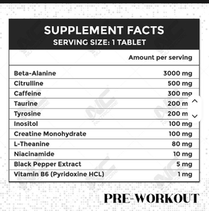 Customized Labeling Good Quality Wholesale Healthcare Supplement <b>Pre</b>-<b>Workout</b> Effervescent Tablets From Indian Supplier - Product Image 3