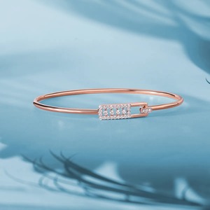 A Graceful 0.30 Ct Lab Grown Diamond Classic <b>Gold</b> Bracelet In 9K Yellow White And Rose <b>Gold</b> - Product Image 1