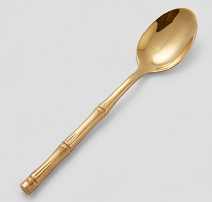 Ensemble de couverts plaqués or avec manche en bambou, compatibles lave-vaisselle, pour une vaisselle élégante pour la table - Product Image 2