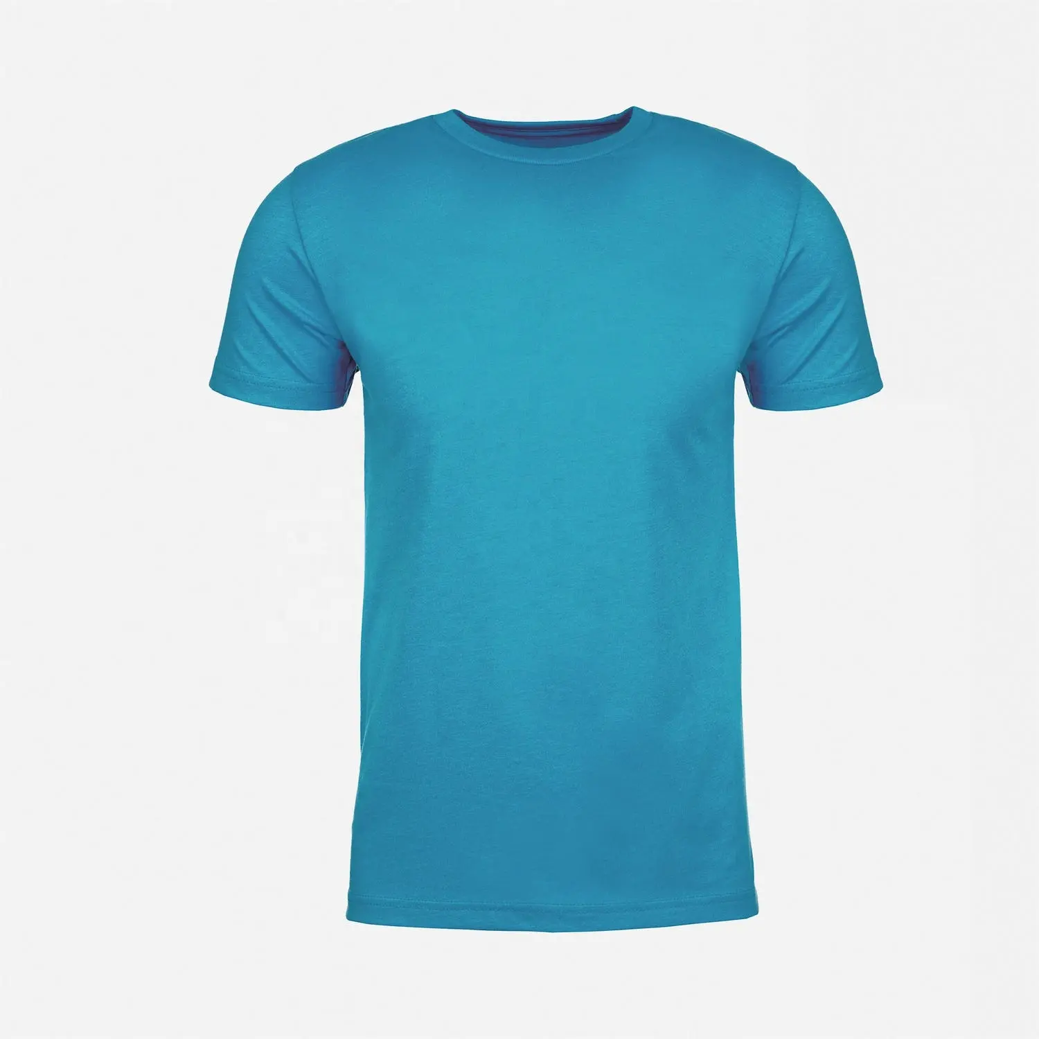 Yüksek kalite özel yaz Unisex sonraki seviye giyim 6210 Unisex CVC T-Shirt turkuaz boş nefes T-Shirt