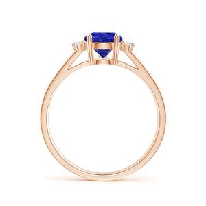 14k Gold Pear Cut Natural Tanzanite Gemstone With Triple Accents Diamond <b>Split</b> Shank <b>Ring</b> Customized Handmade Engagement <b>Rings</b> - Product Image 2