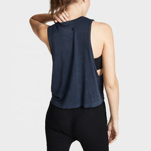 Solid Color Breathable Knitted Casual Women Adult Size Tank <b>Top</b> with O-Neck Collar and 100% Polyester Material - Product Image 3