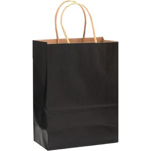 Confezione da 32 Sacchetti Regalo in Carta Neri di Medie Dimensioni (19,3x12,1x26,7 cm) con Manici, Multiuso - Product Image 2