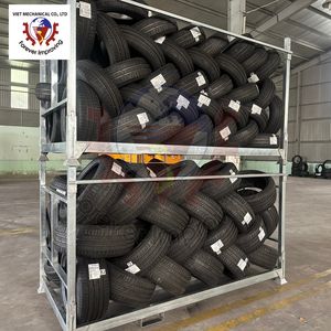 Support de stockage de pneus pliable en métal robuste pour une organisation efficace des pneus et un gain de place en entrepôt - Product Image 5