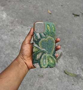 Handmade Custom Cross <b>Stitch</b> Glass Beaded Phone Case Flower Pattern Other Shape Textile Material NOUSHAD HANDICRAFTS Craft <b>Gift</b> - Product Image 6