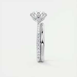 แหวนหมั้นเพชรทรงกลม 2.35 กะรัต เพชรเลี้ยงในห้องปฏิบัติการ ดีไซน์ Cathedral Royale Pavé Floral Basket ประดับเพชรแบบ Graduated Pave หกขา - Product Image 5