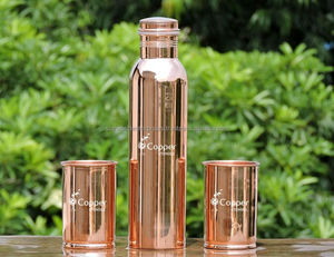 Juego de tazas y botellas de agua de cobre puro de primera calidad | Vasos ayurvédicos para cocina y mesa | Venta al por mayor asequible de la India - Product Image 5