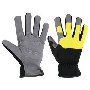 Reflective Sheep Grain Leather Workwear Safety Construction <b>Gloves</b> Personal Protective Assembly Driver <b>Gloves</b> - Product Image 3
