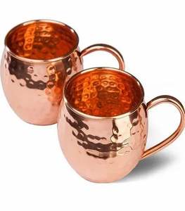 Tasse en cuivre artisanale au design traditionnel, best-seller, finition lisse et durable pour l'eau quotidienne - Product Image 5