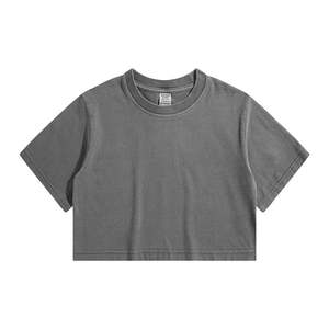 Camiseta Corta de Moda con Hombros Caídos - Camiseta de Mujer de Corte Holgado y Largo Corto - Product Image 2