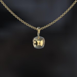 Octagon Cut Moissanite Geometric 14K <b>Gold</b> Certified <b>Pendant</b> Necklace Jewelry Gift Unisex - Product Image 6