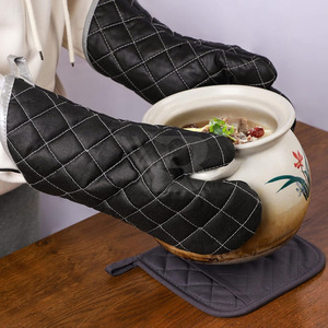 Gants de barbecue en coton imprimé très résistants à la chaleur pour four et grillades – Nouveauté très demandée - Product Image 3