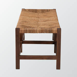 ม้านั่งเน้นหญ้าทะเลและไม้สไตล์โบฮีเมียนสำหรับเฟอร์นิเจอร์ห้องนั่งเล่น - Product Image 4