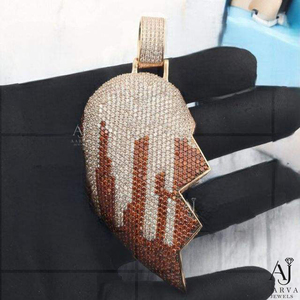 Venta al por Mayor de Colgantes de Moissanita Modernos y Minimalistas, Joyería de Plata de Ley 925 para Uso Diario, Disponible para la Venta - Product Image 1